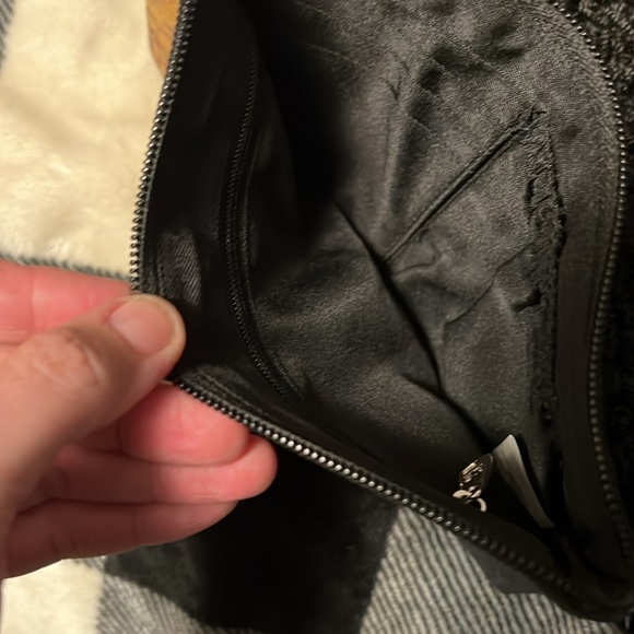 EUC The Sak McClaren Crochet Tote Purse with attached wristlet. Black. - Picture 13 of 17